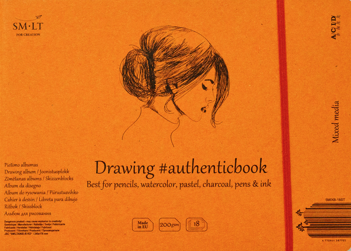 Cuaderno con dibujo de nuestro catálogo en la portada, de 15x21cm