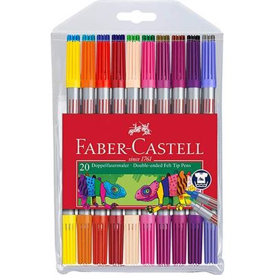 FABER CASTELL ROTULADORES DOBLE PUNTA 20 COL