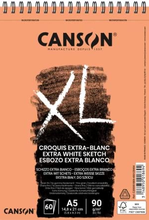 CANSON XL BLOC ESBOZOS EXTRA BLANCO 90 g/m² A5
