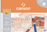 CANSON BASIK BLOC DIBUJO, 20 HOJAS 130 GR.