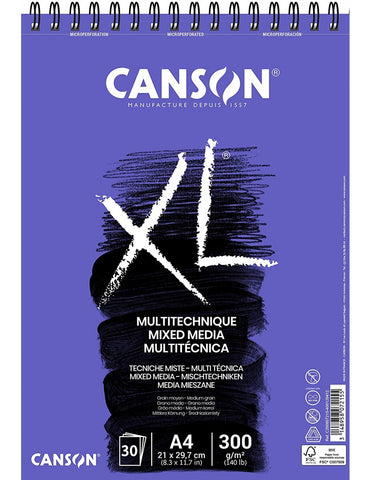 CANSON XL BLOC MIX MEDIA TEXTURED  300 g/m2 A4